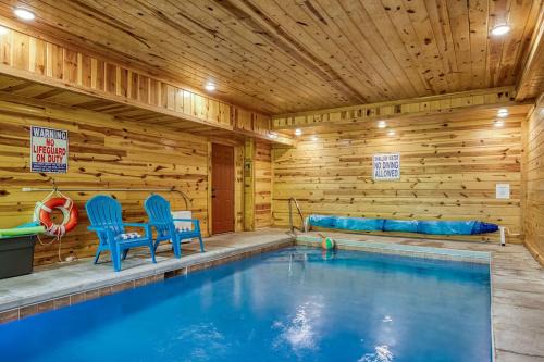 Sevierville Ski Chalet | A Lasting Impression 6BR Cabin - Private Indoor Pool - Entertainment Galore Game Room