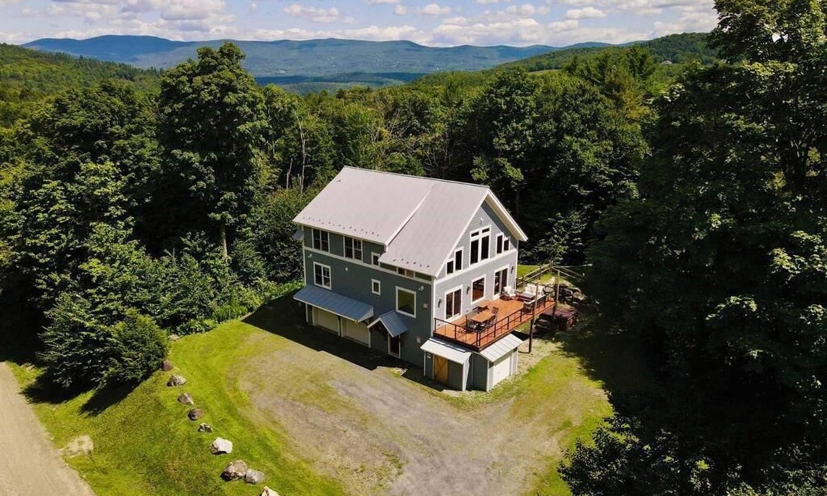 Warren House | Blue Moon Mountain Home. < 1 mile from Sugarbush. View of ski trails. Hot tub.