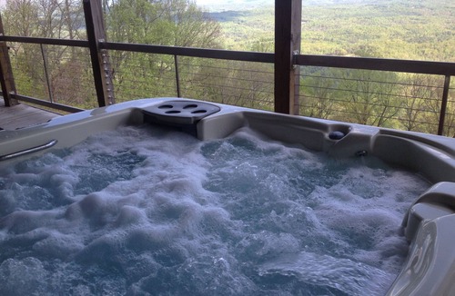 Cana Cabin | Pilot's Perch ~ Luxurious Blue Ridge Cabin with Breathtaking View from Hot Tub