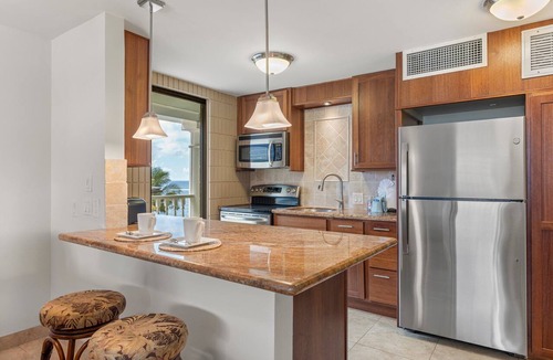 Historic Lahaina Front Street Apartment | Tranquil 1BD with Ocean & Mountain Views