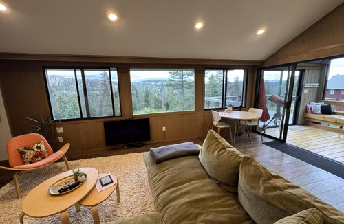 Bear Valley Apartment | Unique & Open Cabin with Atrium VH 125 apts